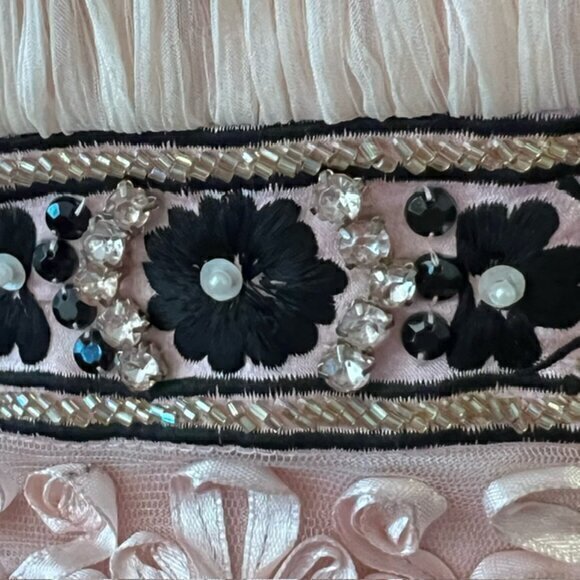 NWT Sue Wong Beaded Ribbon Embroidered Evening Formal Dress Size 4 $428 PINK - Picture 9 of 16